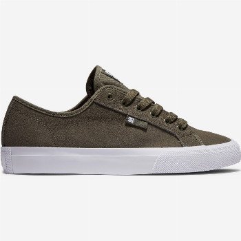 DC Shoes MANUAL S - LEATHER SKATE SHOES FOR MEN GREEN