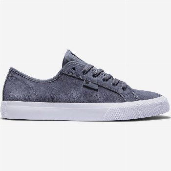 DC Shoes MANUAL S - LEATHER SKATE SHOES FOR MEN GREY