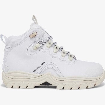DC Shoes NAVIGATOR LEATHER LACE-UP WINTER BOOTS FOR WOMEN - WHITE