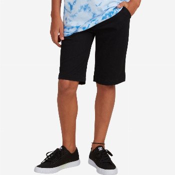 DC Shoes WORKER CHINO 18.5" SHORTS FOR BOYS 8-16 - BLACK