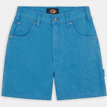 Dickies DUCK CANVAS CARPENTER SHORTS WOMAN STONE WASHED AZURE