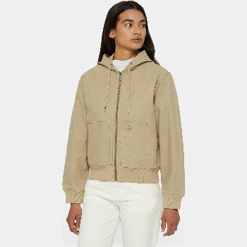 Dickies DUCK CANVAS LINED JACKET WOMAN STONE WASHED DESERT SAND
