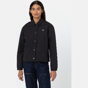 Dickies OAKPORT CROPPED COACH JACKET WOMAN BLACK