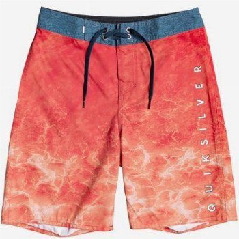 Quiksilver EVERYDAY RAGER 17" - BOARD SHORTS FOR BOYS 8-16 ORANGE