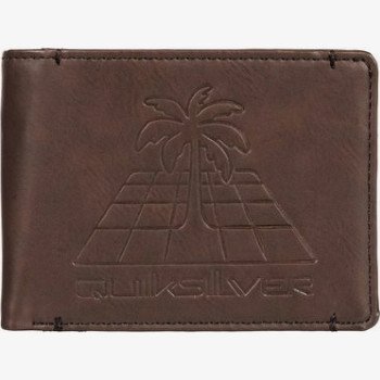 Quiksilver EXHIBITION - BI-FOLD WALLET WITH REMOVABLE CARD HOLDER FOR MEN BROWN