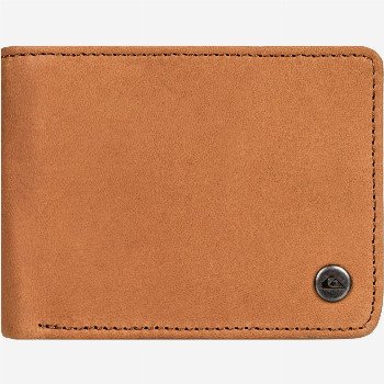 Quiksilver MAC - TRI-FOLD LEATHER WALLET FOR MEN YELLOW