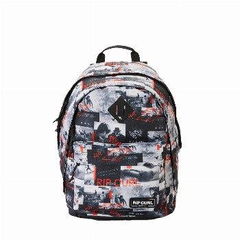 Rip Curl DOUBLE DOME 24L BACKPACK - GREY & RED