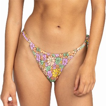 Roxy ALL ABOUT SOL TIE CHEEKY BIKINI BOTTOMS - ROOTBEER