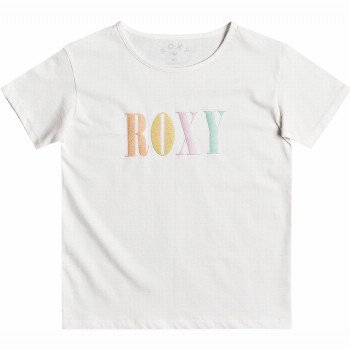 Roxy GIRLS DAY AND NIGHT MULTICO T-SHIRT - SNOW WHITE