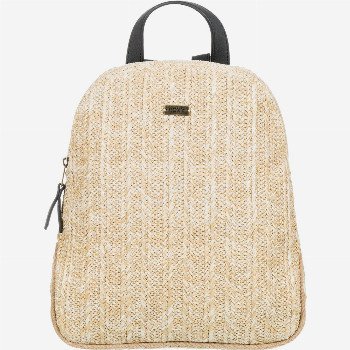 Roxy HERE COMES THE SUN 8L - EXTRA SMALL STRAW BACKPACK YELLOW