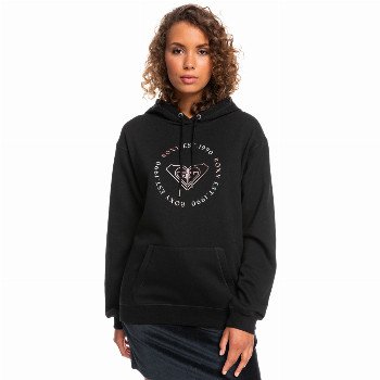 Roxy SURF STOCKED BRUSHED HOODY - ANTHRACITE
