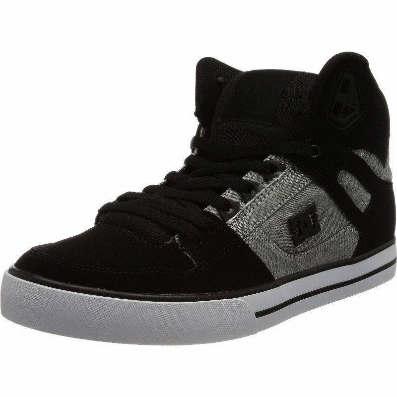 Dcshoes Men's Pure Leather High-Top Shoes Sneaker, Schwarz, 10 UK