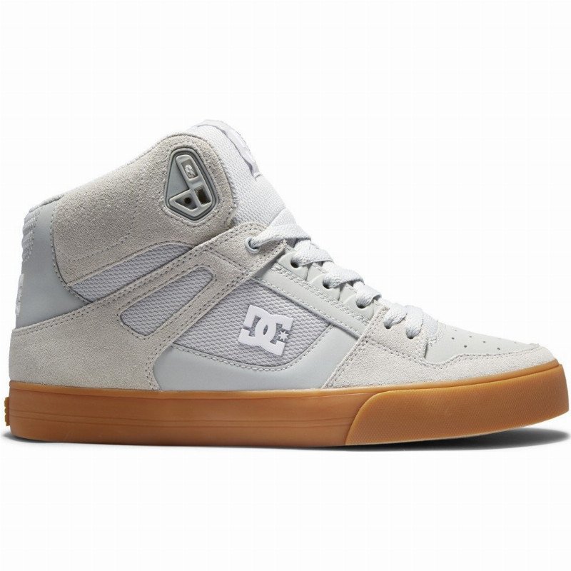 Pure High-Top - Leather High-Top Shoes - Grey