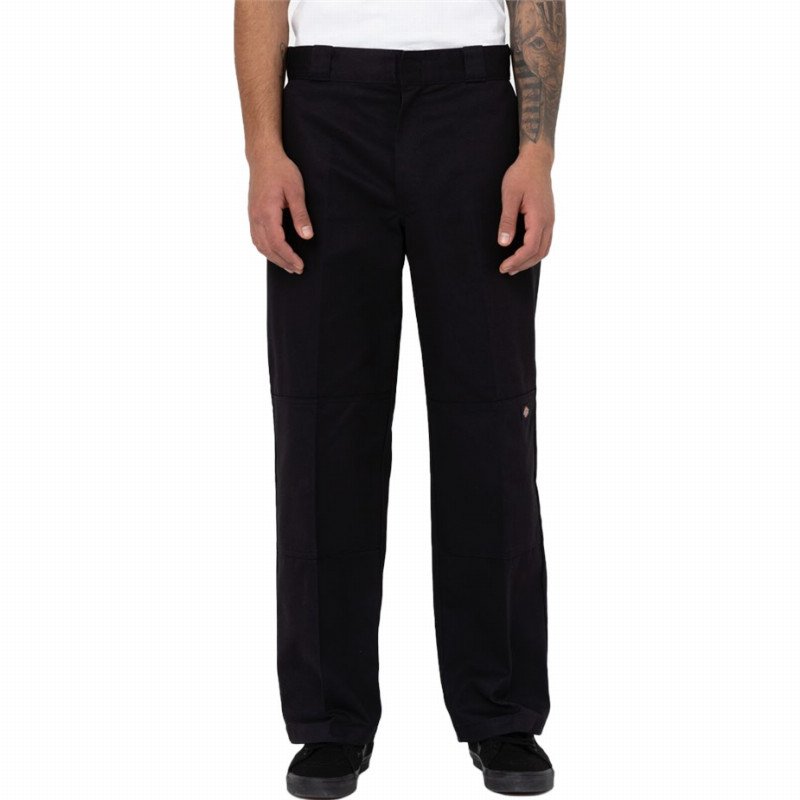 DOUBLE KNEE TROUSERS - BLACK