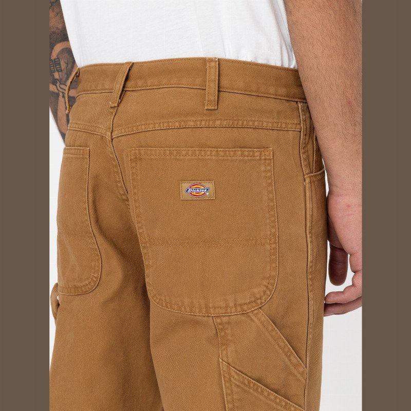 Dickies Duck Canvas Carpenter Trousers Man Stone Washed Brown Duck 