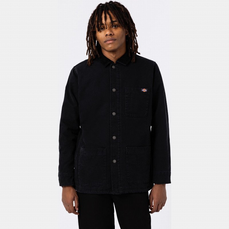 Dickies Duck Canvas Chore Coat Man Stone Washed Black 