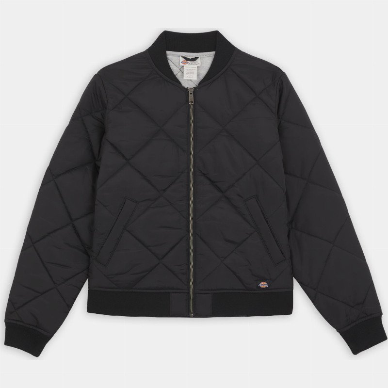 Dickies Quilted Bomber Jacket Woman Black 