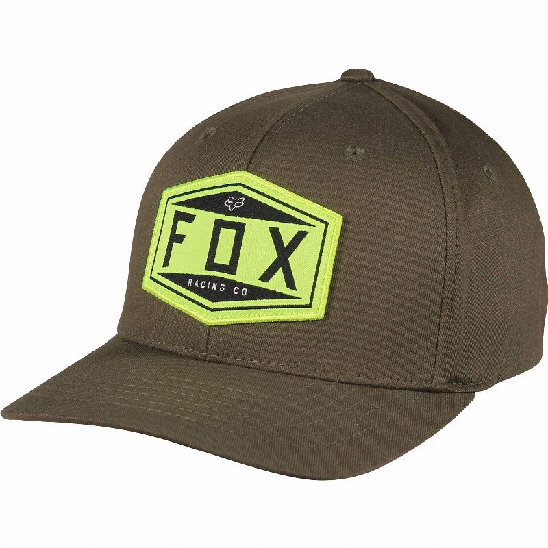 Emblem Flexfit Cap. Olive Green