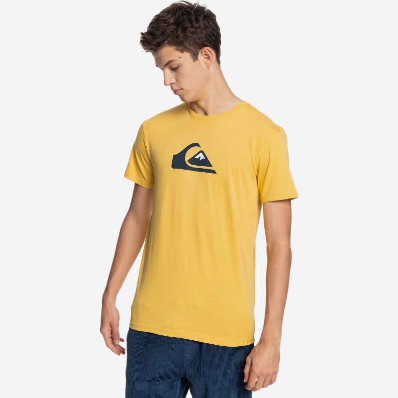 Comp Logo - T-Shirt for Men - Yellow - Quiksilver