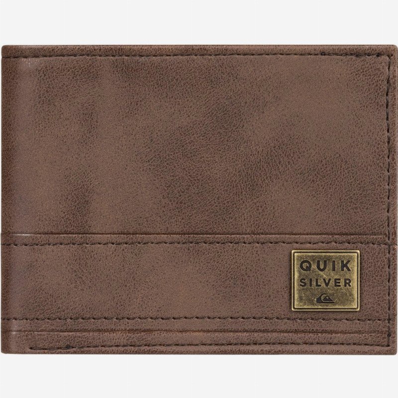 New Stitchy - Tri-Fold Wallet for Men - Brown - Quiksilver