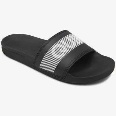 Rivi Wordmark Slide - Slider Sandals for Men - Black - Quiksilver