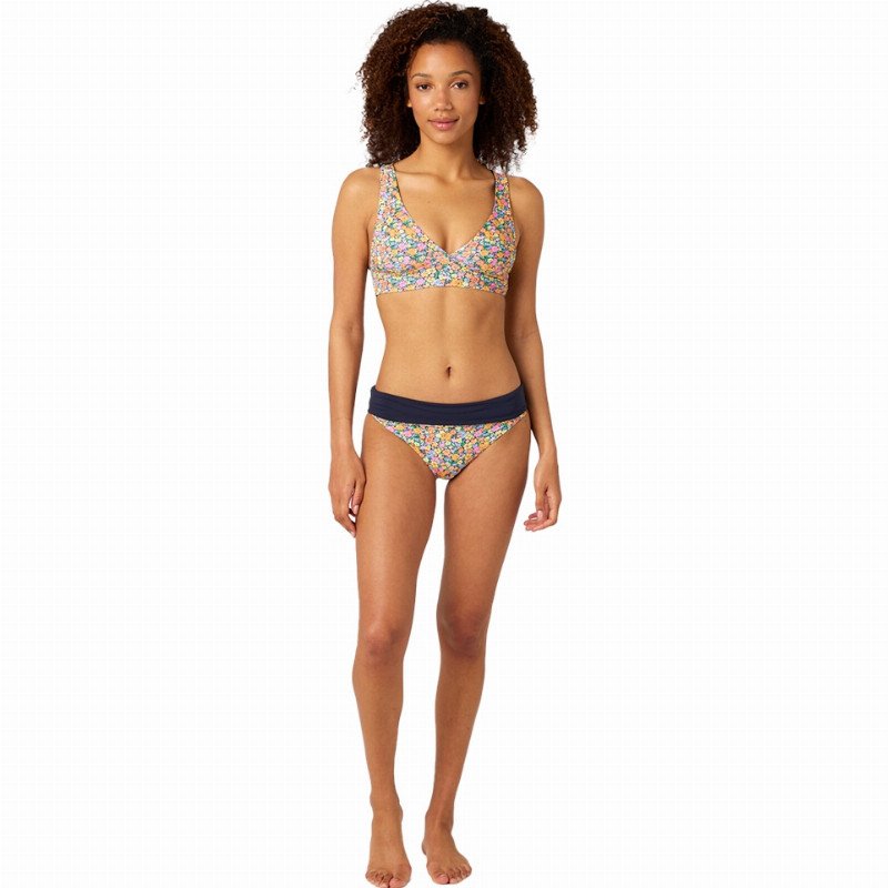 Rip Curl Afterglow Ditsy Roll Up Good Bikini Bottoms - Multi Colour