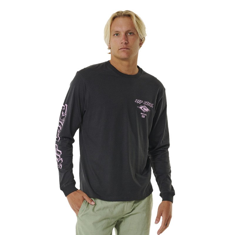 Rip Curl Fade Out Long Sleeve T-Shirt - Black & Purple