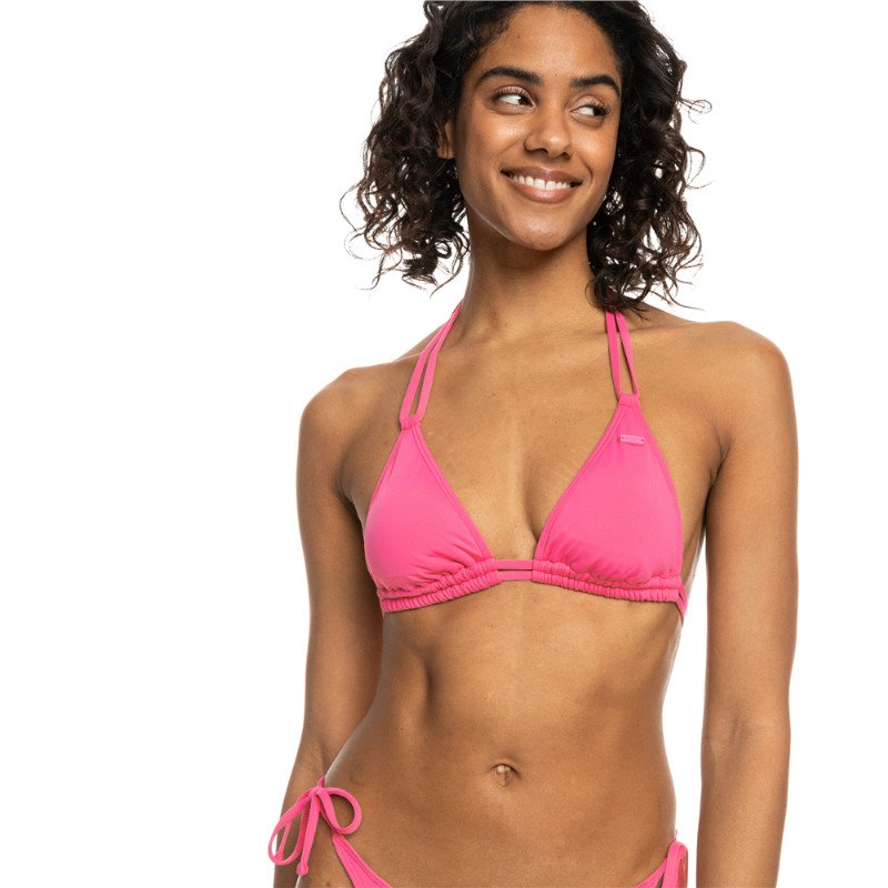 Roxy Beach Classics Mini Triangle Bikini Top - Shocking Pink