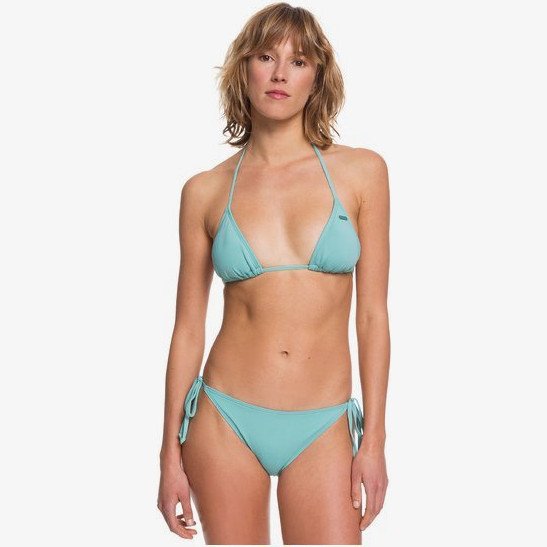 Beach Classics - Tiki Tri Bikini Top for Women - Green - Roxy