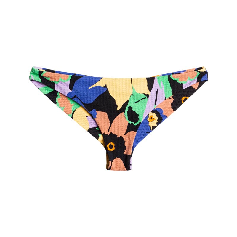 Roxy Color Jam Cheeky Bikini Bottoms - Anthracite Flower Jammin