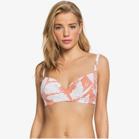 Printed Beach Classics - D-Cup Underwired Bra Bikini Top for Women - Pink - Roxy