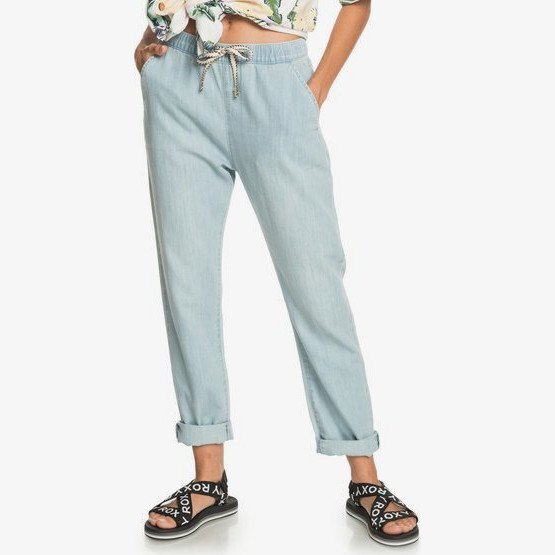 Slow Swell Beachy Beach - Relaxed Fit Jeans for Women - Blue - Roxy