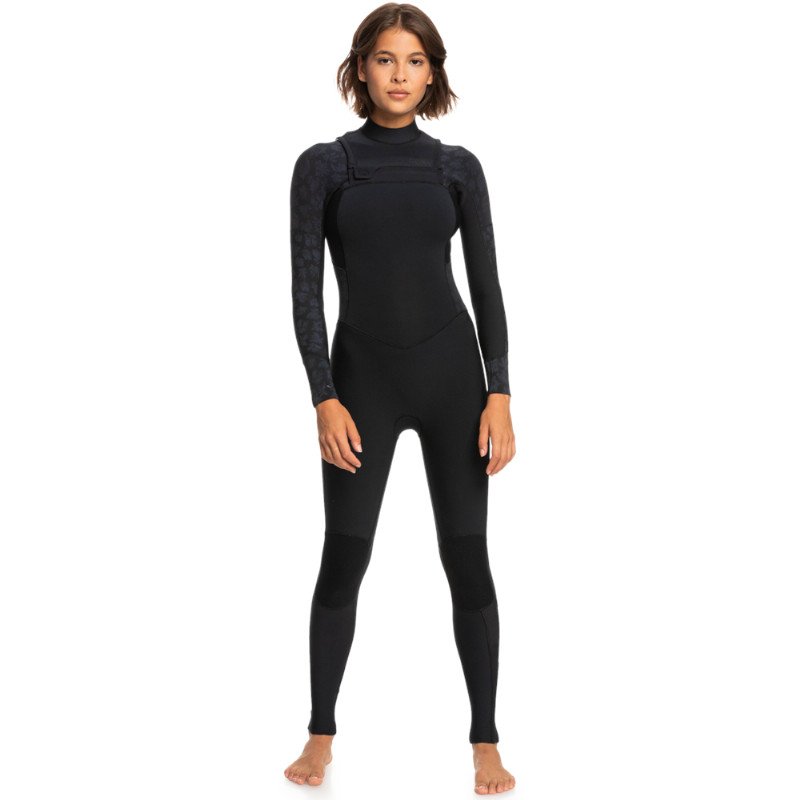 Roxy Swell Series 3/2mm Chest Zip Wetsuit (2023) - Black