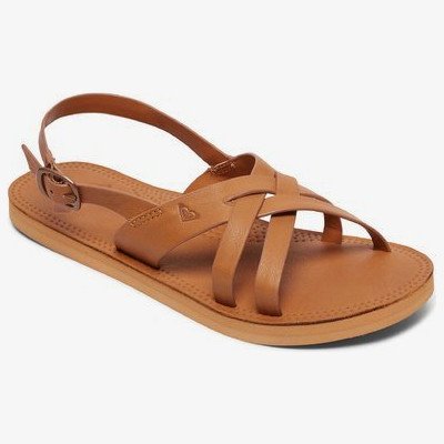 Tonya - Leather Sandals for Women - Beige - Roxy