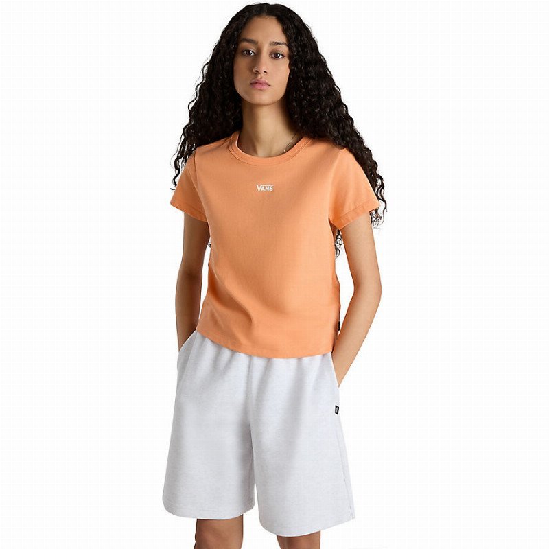 VANS Basic Mini T-shirt (copper Tan) Women Orange, Size XXS