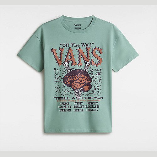 VANS Brain Jam Oversized T-shirt (iceberg Green) Women Green, Size XXS