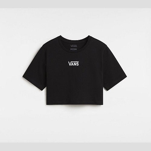 VANS Flying V Crew Crop T-shirt (black) Women Black, Size XXS