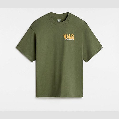 VANS Local Pub Spray Loose Fit T-shirt (olivine) Men Green, Size XXL