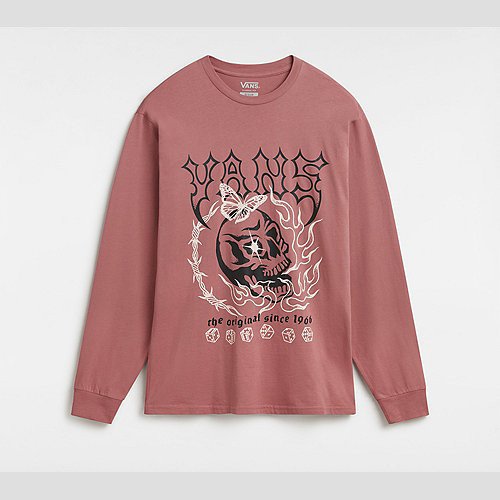 VANS Lucky Streak Long Sleeve T-shirt (withered Rose) Men Pink, Size XXL