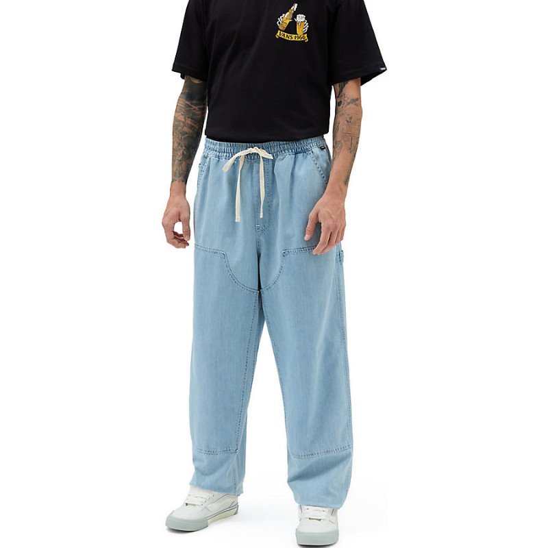 VANS Range Baggy Tapered Carpenter Ewaist Trousers (stonewash/blue) Men Blue, Size XXL