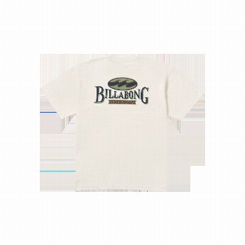 Billabong DOUBLE SPREAD OG T-SHIRT IN OFF WHITE