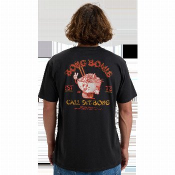 Billabong LUNCH BREAK T-SHIRT IN WASHED BLACK