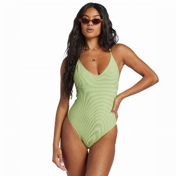 Billabong TANLINES SAGE ONE PIECE SWIMSUIT - PALM GREEN
