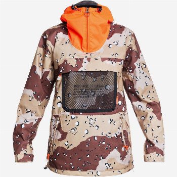 DC Shoes ASAP SHELL ANORAK SNOWBOARD JACKET FOR MEN - BROWN