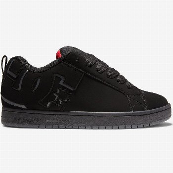 DC Shoes COURT GRAFFIK - LEATHER SHOES FOR MEN BLACK