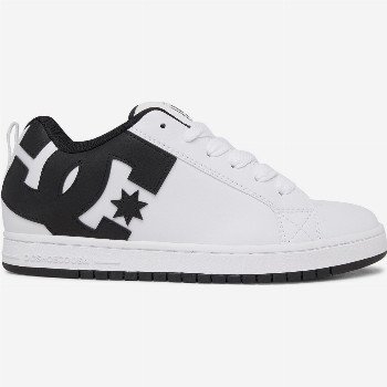 DC Shoes COURT GRAFFIK - LEATHER SHOES FOR MEN WHITE