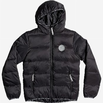 DC Shoes CREWKERNE BOY - WATER-RESISTANT HOODED PUFFER JACKET FOR BOYS 8-16 BLACK