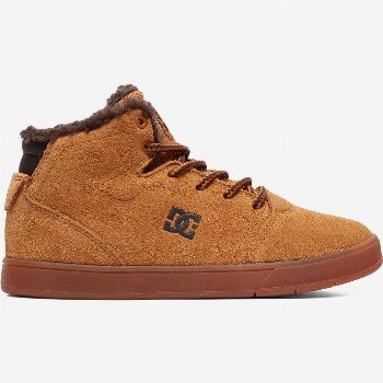 DC ShoesCRISIS HIGH WNT - WINTERISED LEATHER SHOES FOR KIDS BEIGE