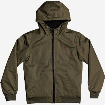 DC Shoes EARL PADDED HOODED JACKET FOR BOYS 8-16 - BROWN