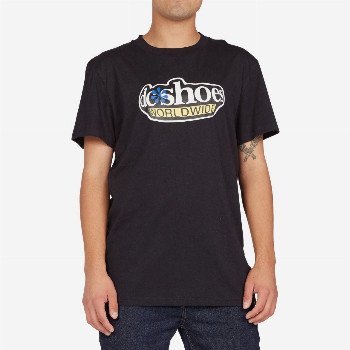 DC Shoes FISHEYE WORLDWIDE - T-SHIRT FOR MEN BLACK